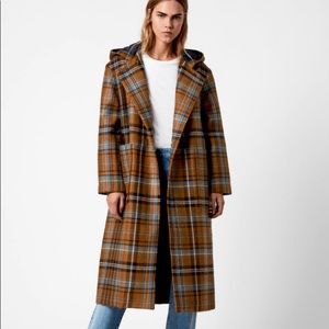 All Saint Ebony 100% Wool Coat US0